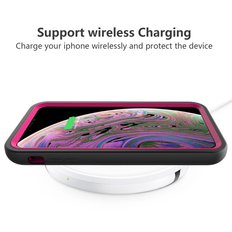 For iPhone XR Wave Pattern 3 in 1 Silicone+PC Shockproof Protective Case
