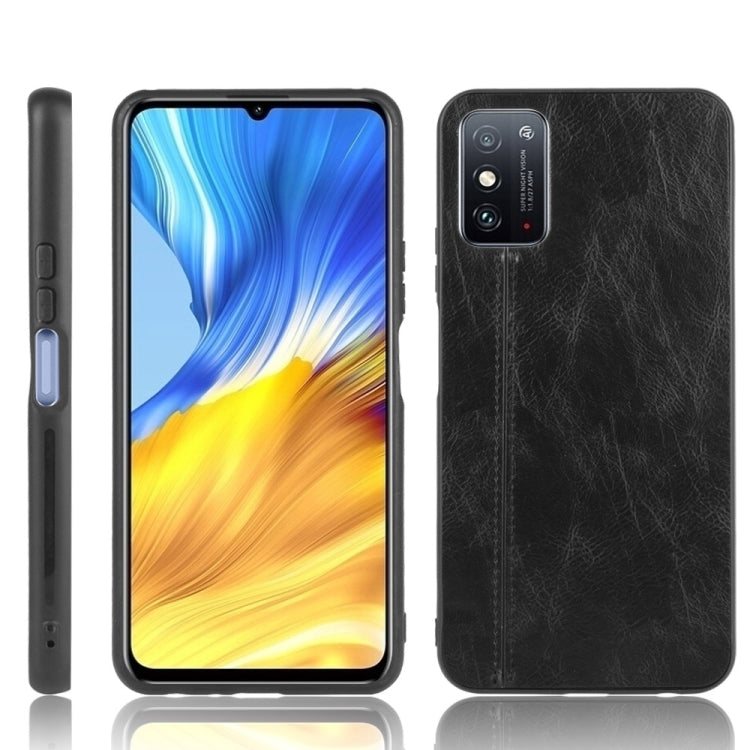 For Huawei Honor X10 Max 5G Shockproof Sewing Cow Pattern Skin PC + PU + TPU Case