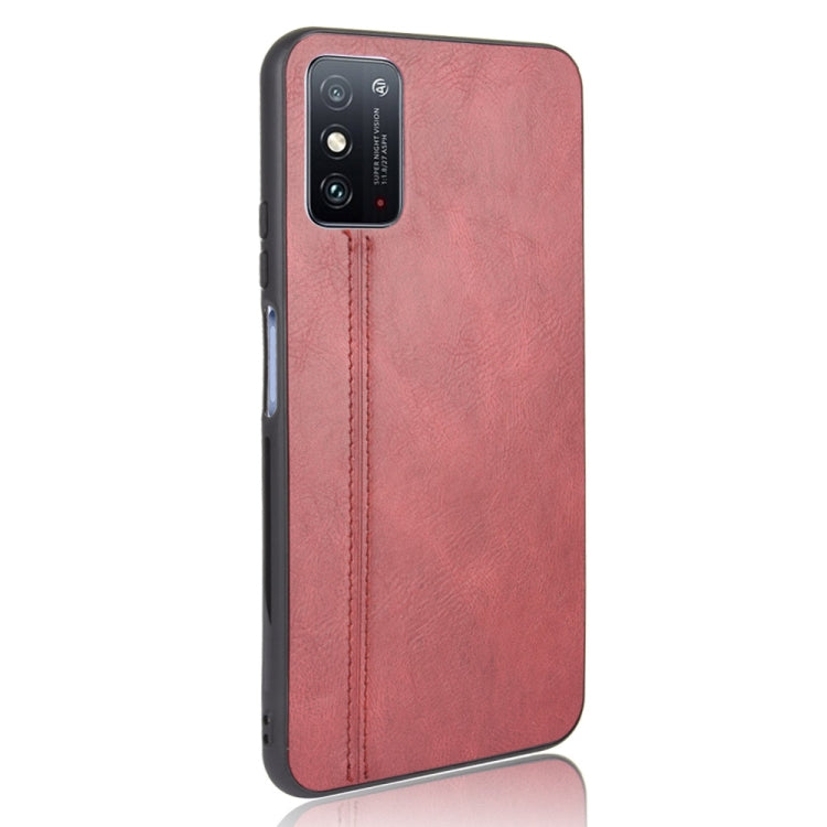 For Huawei Honor X10 Max 5G Shockproof Sewing Cow Pattern Skin PC + PU + TPU Case