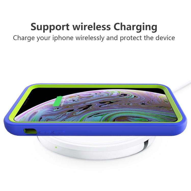 For iPhone X & XS Wave Pattern 3 in 1 Silicone+PC Shockproof Protective Case