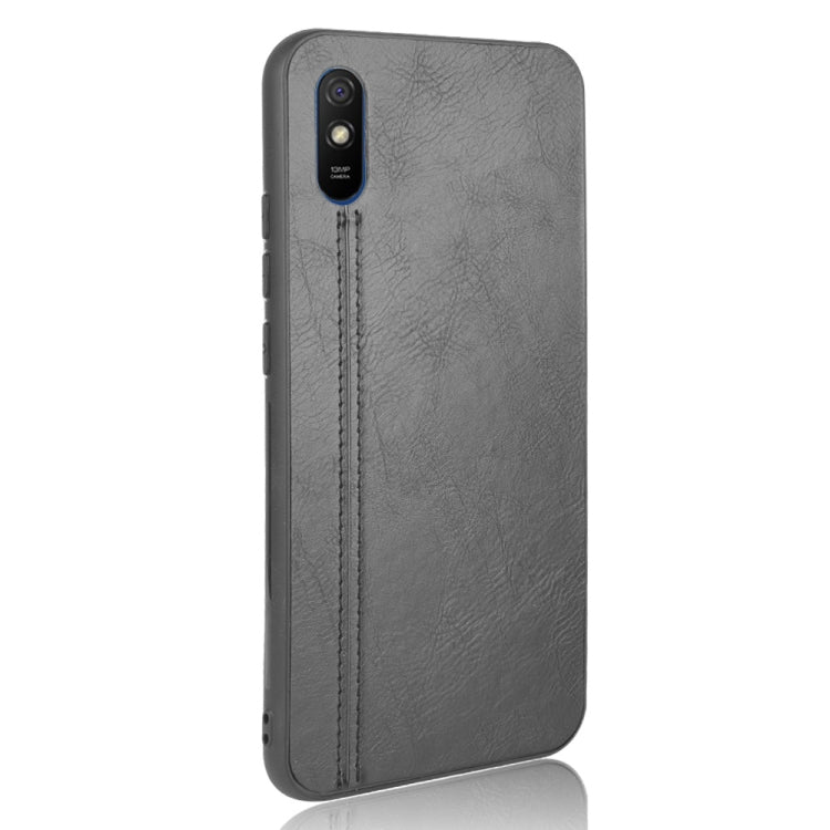 For Xiaomi Redmi 9A Shockproof Sewing Cow Pattern Skin PC + PU + TPU Case