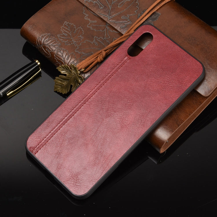 For Xiaomi Redmi 9A Shockproof Sewing Cow Pattern Skin PC + PU + TPU Case