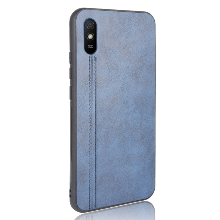 For Xiaomi Redmi 9A Shockproof Sewing Cow Pattern Skin PC + PU + TPU Case