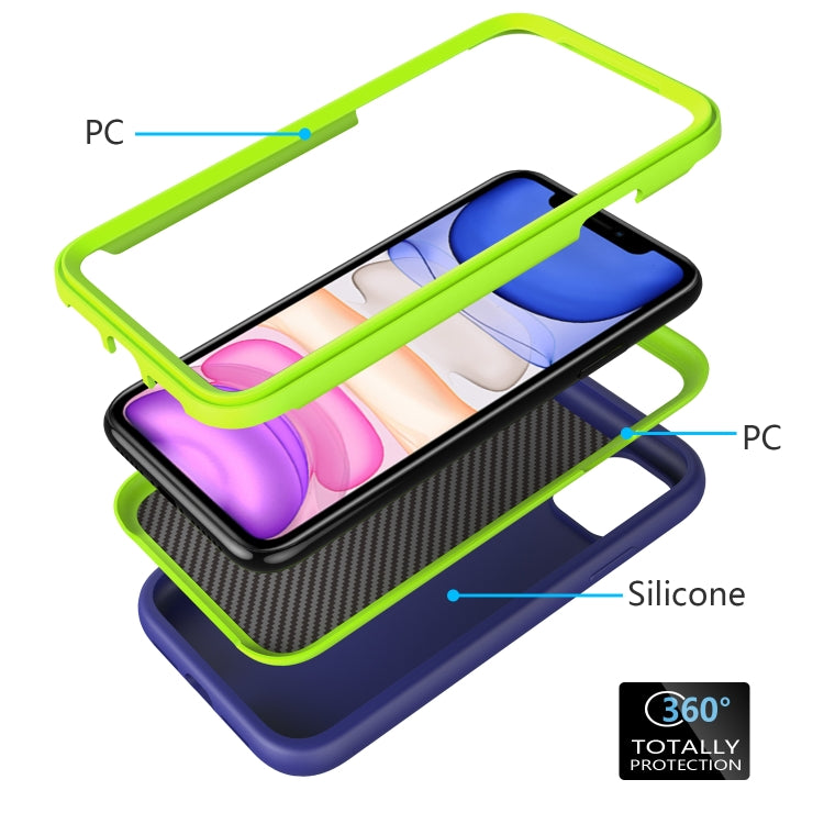 For iPhone 11 Pro Wave Pattern 3 in 1 Silicone+PC Shockproof Protective Case