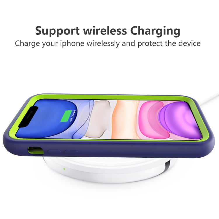 For iPhone 11 Pro Wave Pattern 3 in 1 Silicone+PC Shockproof Protective Case