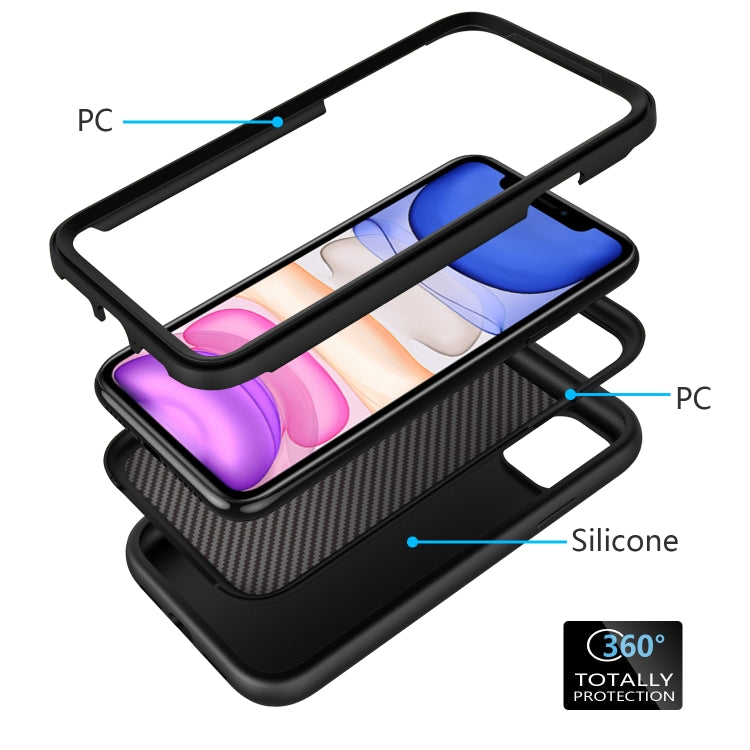 For iPhone 11 Pro Wave Pattern 3 in 1 Silicone+PC Shockproof Protective Case