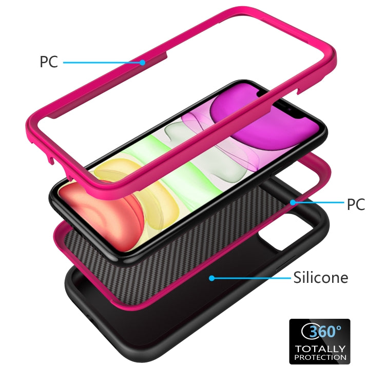 For iPhone 11 Pro Wave Pattern 3 in 1 Silicone+PC Shockproof Protective Case