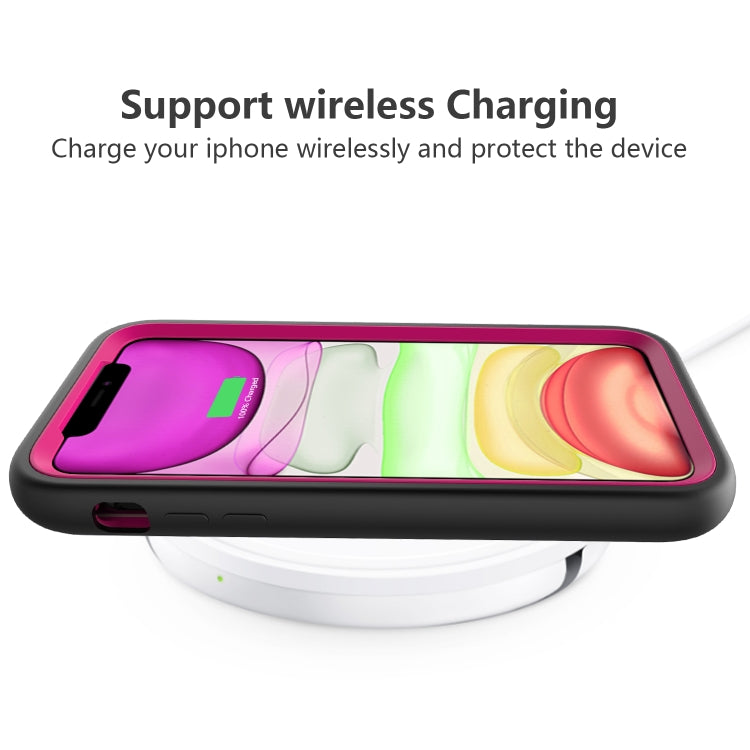 For iPhone 11 Pro Wave Pattern 3 in 1 Silicone+PC Shockproof Protective Case