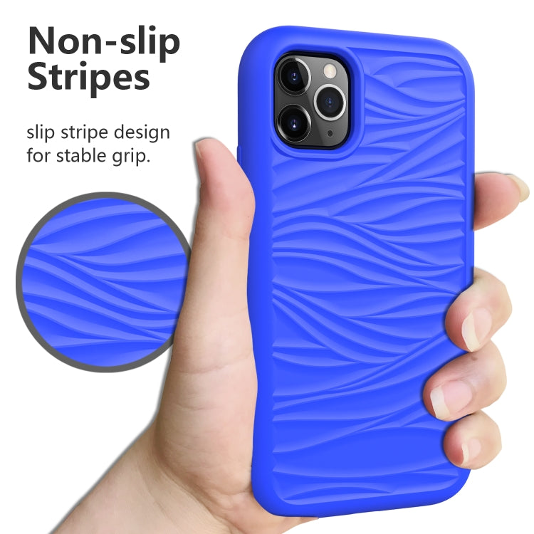 For iPhone 11 Pro Wave Pattern 3 in 1 Silicone+PC Shockproof Protective Case