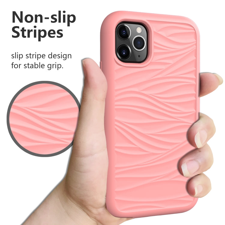 For iPhone 11 Pro Wave Pattern 3 in 1 Silicone+PC Shockproof Protective Case