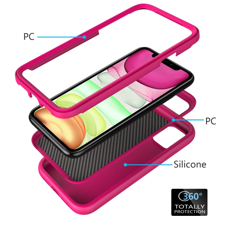 For iPhone 11 Pro Max Wave Pattern 3 in 1 Silicone+PC Shockproof Protective Case