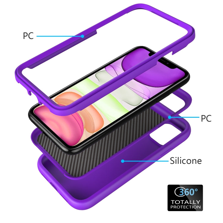 For iPhone 11 Pro Max Wave Pattern 3 in 1 Silicone+PC Shockproof Protective Case