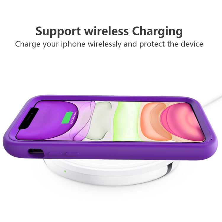 For iPhone 11 Pro Max Wave Pattern 3 in 1 Silicone+PC Shockproof Protective Case