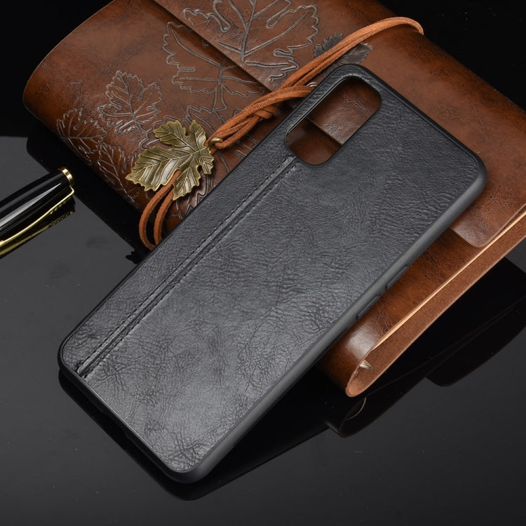 For Oppo Reno4 Shockproof Sewing Cow Pattern Skin PC + PU + TPU Case