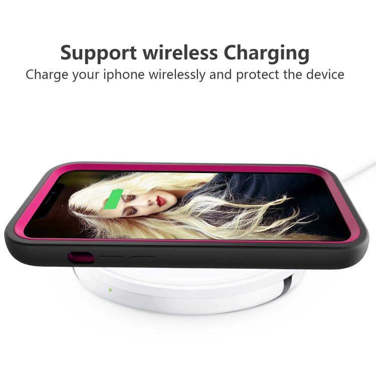 For iPhone 12 mini Wave Pattern 3 in 1 Silicone+PC Shockproof Protective Case