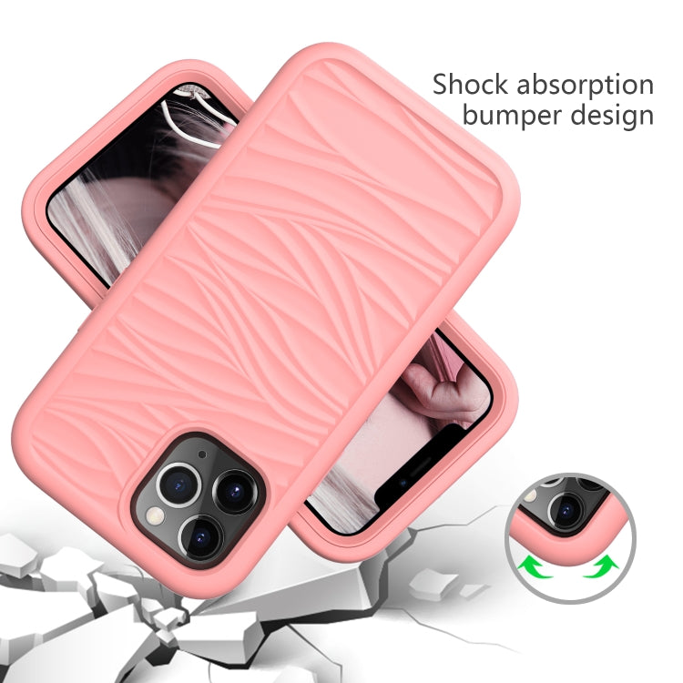 For iPhone 12 mini Wave Pattern 3 in 1 Silicone+PC Shockproof Protective Case