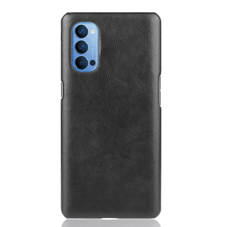 For Oppo Reno4 Shockproof Litchi Texture PC + PU Case