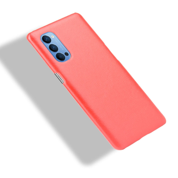 For Oppo Reno4 Shockproof Litchi Texture PC + PU Case