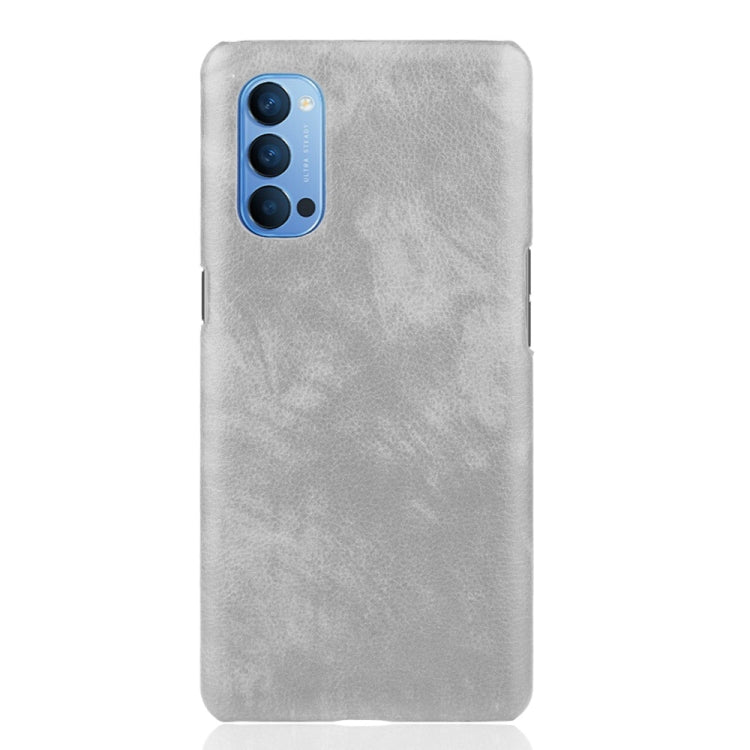 For Oppo Reno4 Shockproof Litchi Texture PC + PU Case