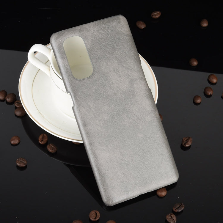 For Oppo Reno4 Shockproof Litchi Texture PC + PU Case