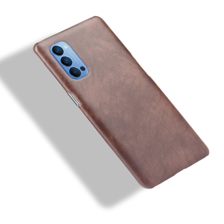 For Oppo Reno4 Shockproof Litchi Texture PC + PU Case