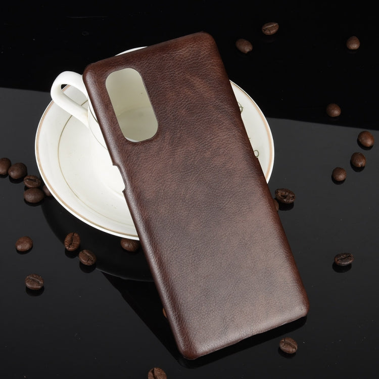 For Oppo Reno4 Shockproof Litchi Texture PC + PU Case