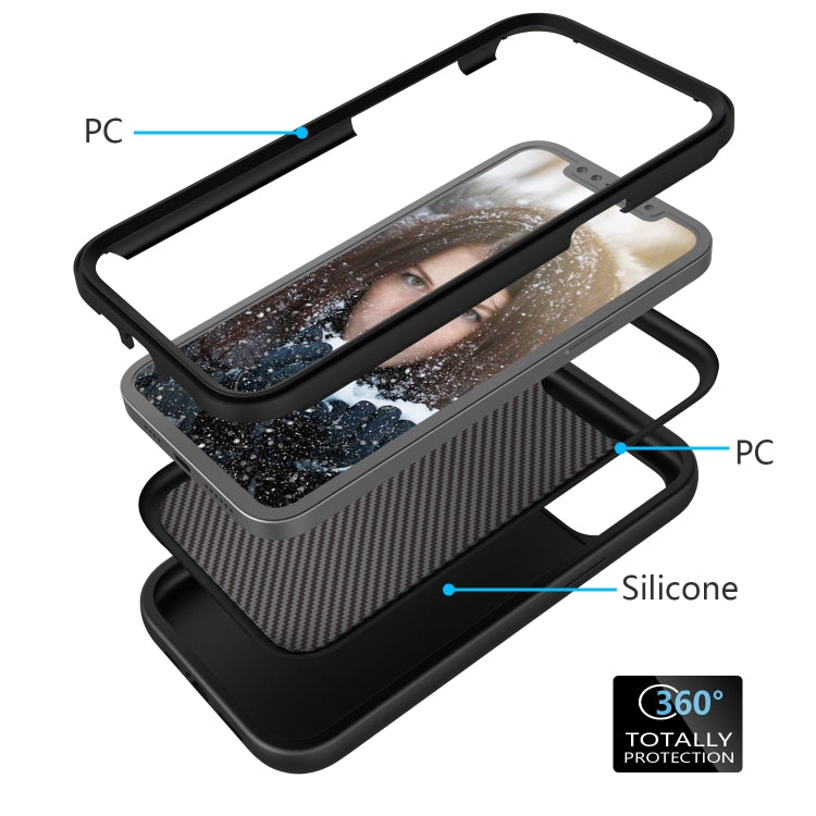 For iPhone 12 / 12 Pro Wave Pattern 3 in 1 Silicone+PC Shockproof Protective Case