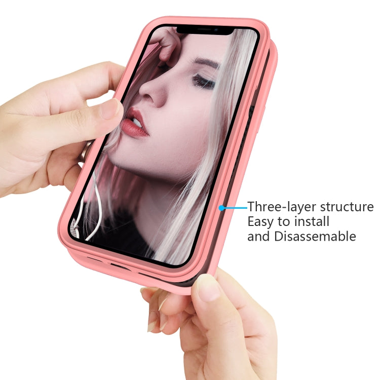 For iPhone 12 / 12 Pro Wave Pattern 3 in 1 Silicone+PC Shockproof Protective Case