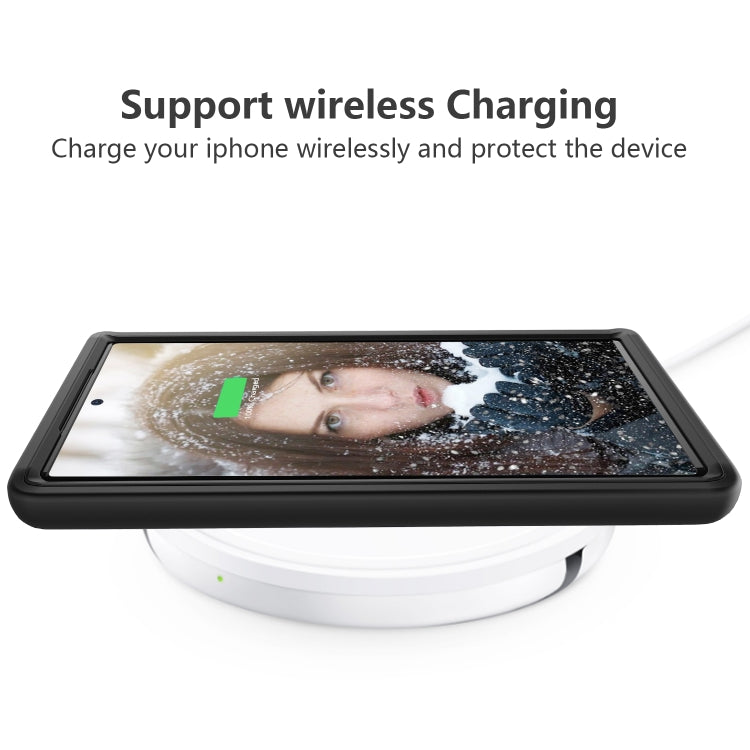 For Samsung Galaxy Note20 Wave Pattern 3 in 1 Silicone+PC Shockproof Protective Case