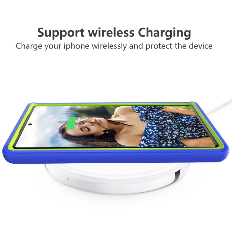 For Samsung Galaxy Note20 Wave Pattern 3 in 1 Silicone+PC Shockproof Protective Case
