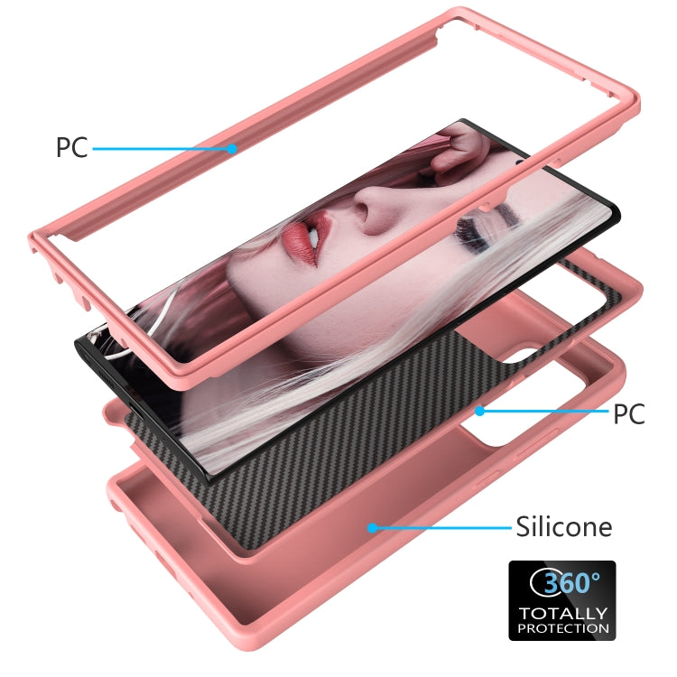 For Samsung Galaxy Note20 Wave Pattern 3 in 1 Silicone+PC Shockproof Protective Case