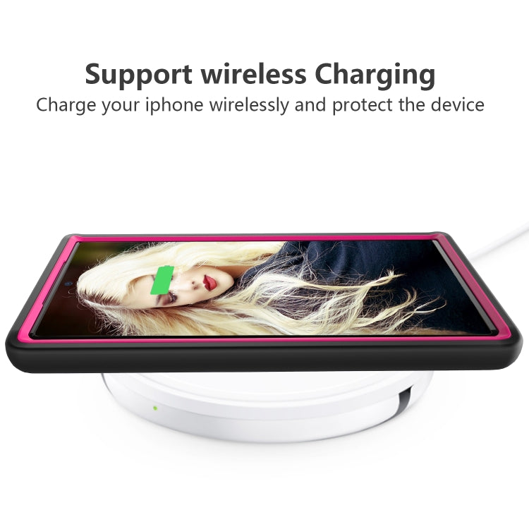 For Samsung Galaxy Note20 Ultra Wave Pattern 3 in 1 Silicone+PC Shockproof Protective Case