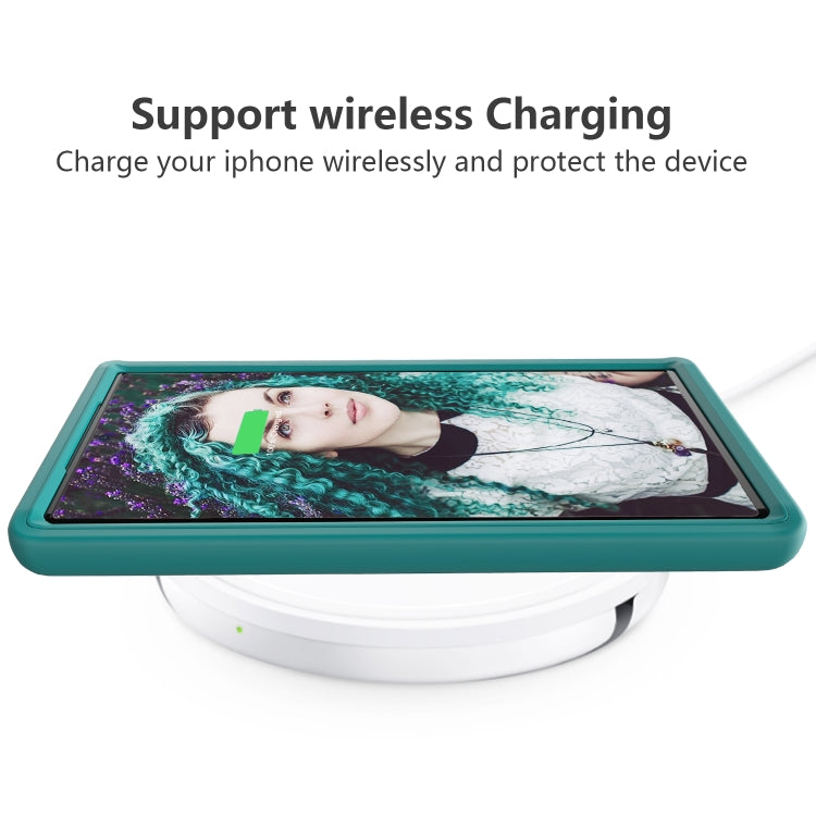 For Samsung Galaxy Note20 Ultra Wave Pattern 3 in 1 Silicone+PC Shockproof Protective Case
