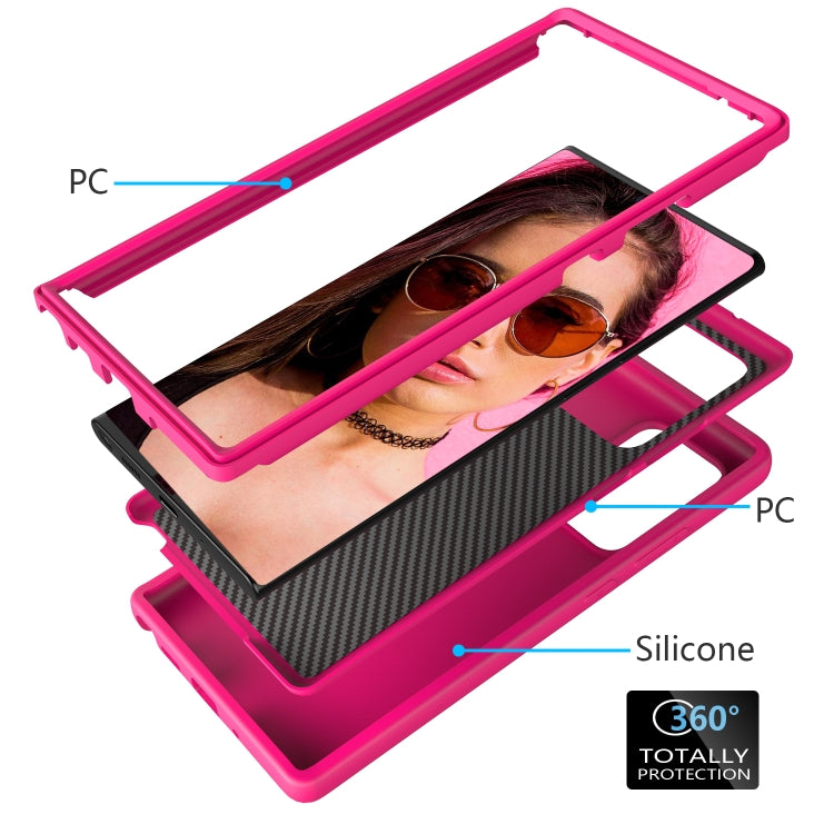 For Samsung Galaxy Note20 Ultra Wave Pattern 3 in 1 Silicone+PC Shockproof Protective Case