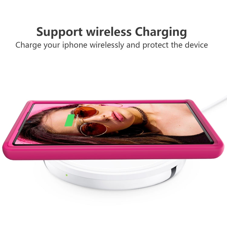 For Samsung Galaxy Note20 Ultra Wave Pattern 3 in 1 Silicone+PC Shockproof Protective Case
