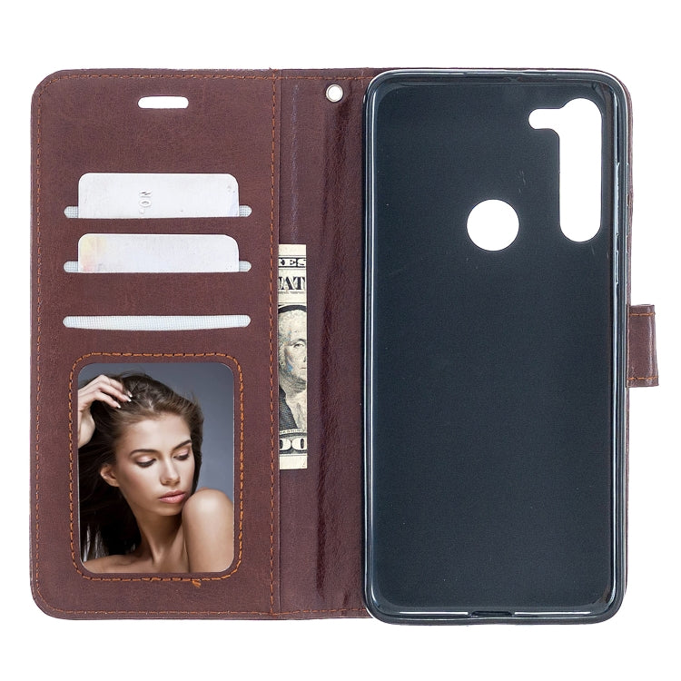 For Motorola Moto G8 Crazy Horse Texture Horizontal Flip Leather Case with Holder & Card Slots & Wallet & Photo Frame