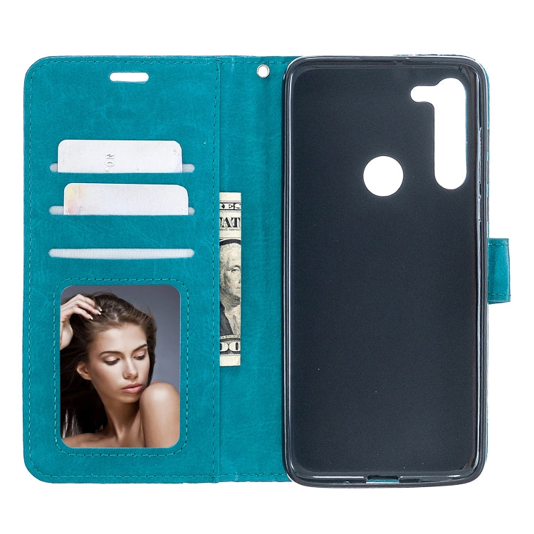 For Motorola Moto G8 Crazy Horse Texture Horizontal Flip Leather Case with Holder & Card Slots & Wallet & Photo Frame