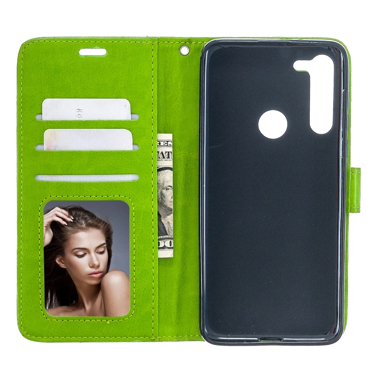 For Motorola Moto G8 Crazy Horse Texture Horizontal Flip Leather Case with Holder & Card Slots & Wallet & Photo Frame