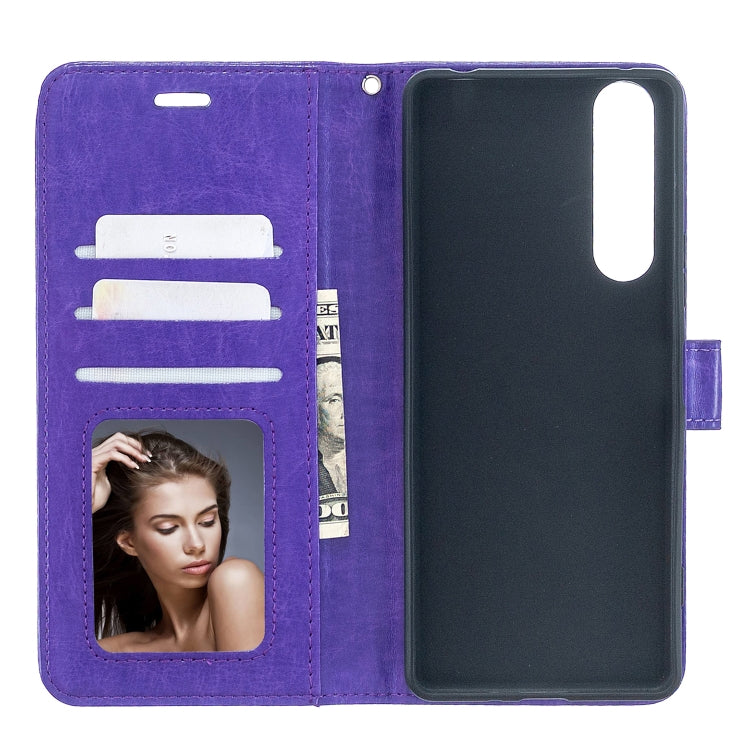 For Sony Xperia 1 II Crazy Horse Texture Horizontal Flip Leather Case with Holder & Card Slots & Wallet & Photo Frame