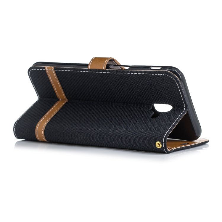 Color Matching Denim Texture Leather Case for Galaxy J6+ & J6 Prime, with Holder & Card Slots & Wallet & Lanyard
