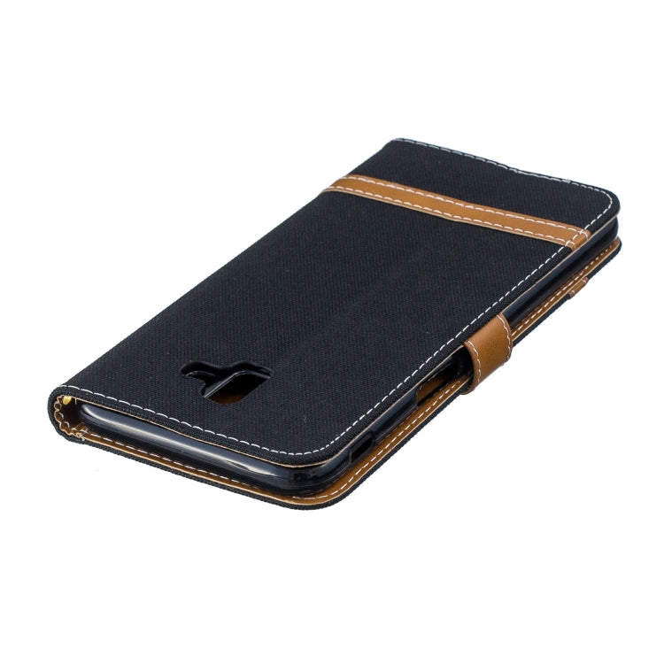 Color Matching Denim Texture Leather Case for Galaxy J6+ & J6 Prime, with Holder & Card Slots & Wallet & Lanyard