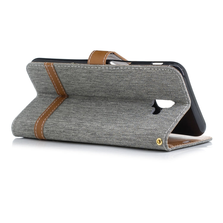 Color Matching Denim Texture Leather Case for Galaxy J6+ & J6 Prime, with Holder & Card Slots & Wallet & Lanyard