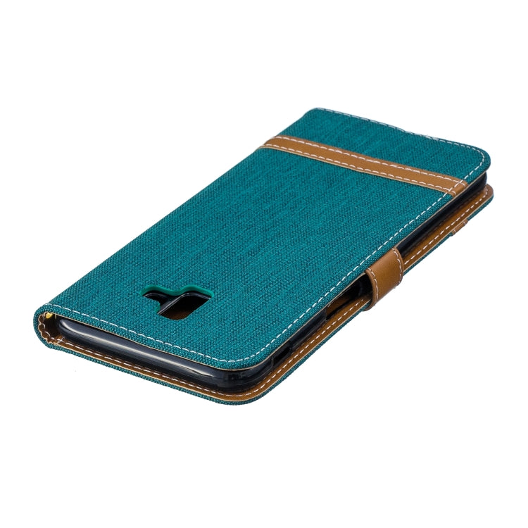 Color Matching Denim Texture Leather Case for Galaxy J6+ & J6 Prime, with Holder & Card Slots & Wallet & Lanyard