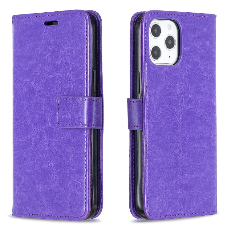 For iPhone 12 Pro Max Crazy Horse Texture Horizontal Flip Leather Case with Holder & Card Slots & Wallet & Photo Frame
