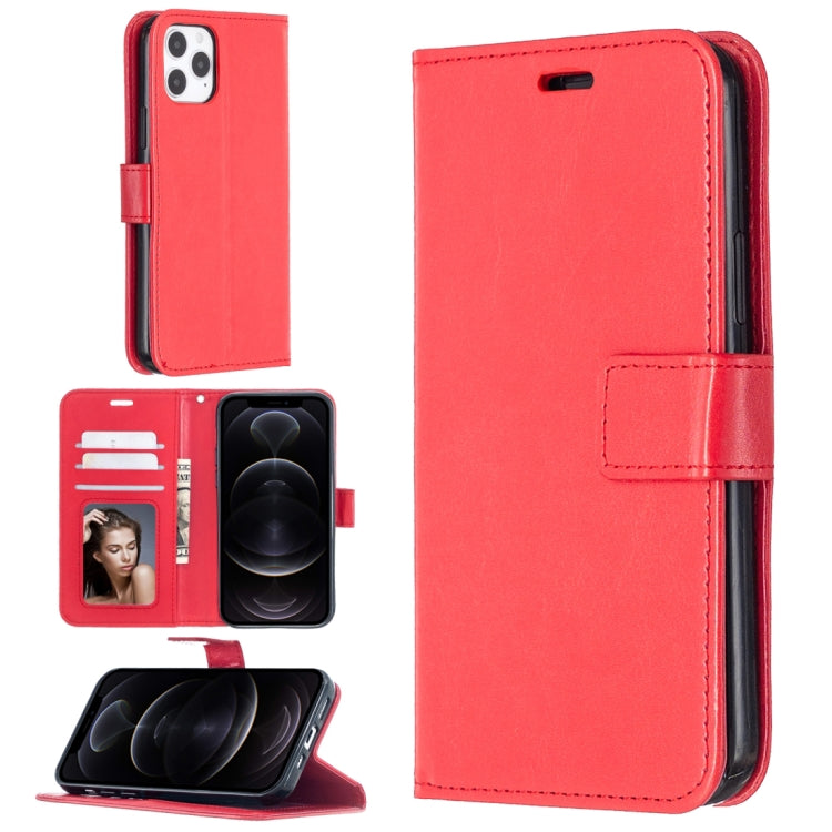 For iPhone 12 / 12 Pro Crazy Horse Texture Horizontal Flip Leather Case with Holder & Card Slots & Wallet & Photo Frame