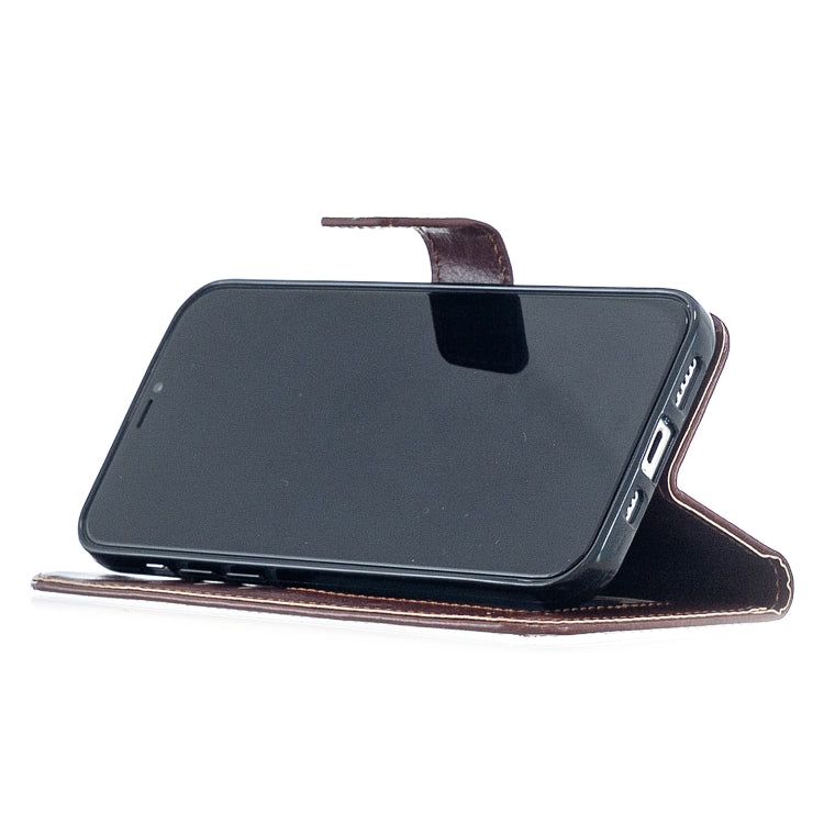 For iPhone 12 / 12 Pro Crazy Horse Texture Horizontal Flip Leather Case with Holder & Card Slots & Wallet & Photo Frame