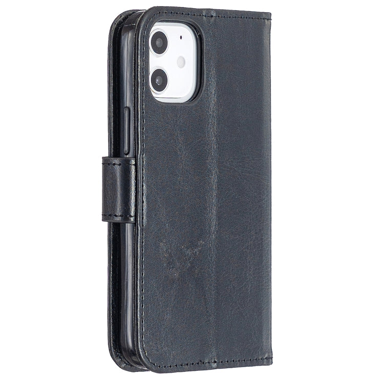 For iPhone 12 mini Crazy Horse Texture Horizontal Flip Leather Case with Holder & Card Slots & Wallet & Photo Frame