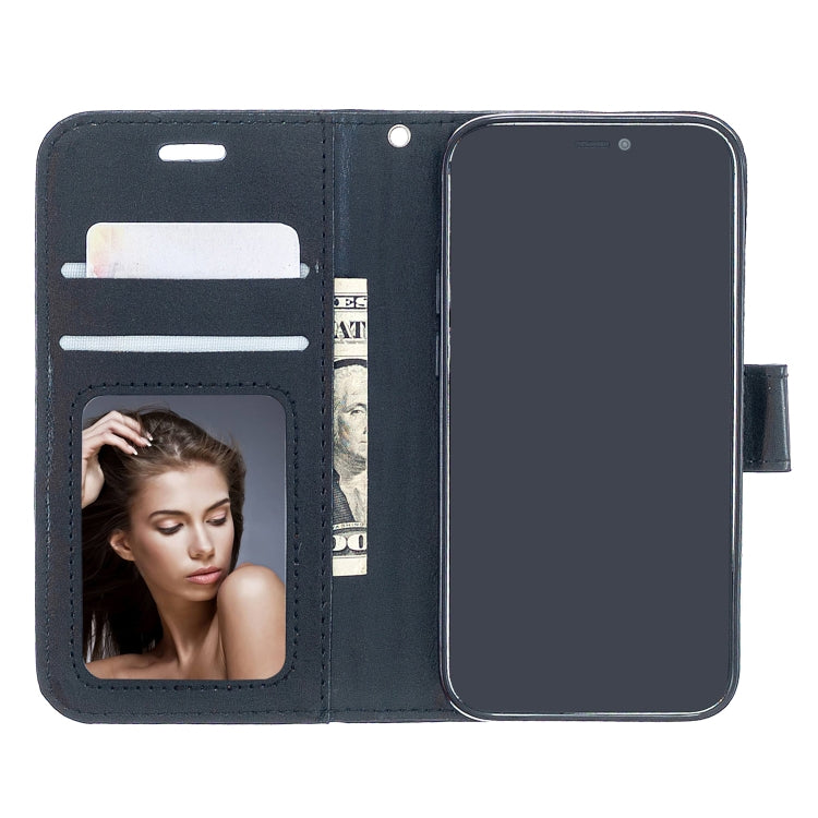 For iPhone 12 mini Crazy Horse Texture Horizontal Flip Leather Case with Holder & Card Slots & Wallet & Photo Frame