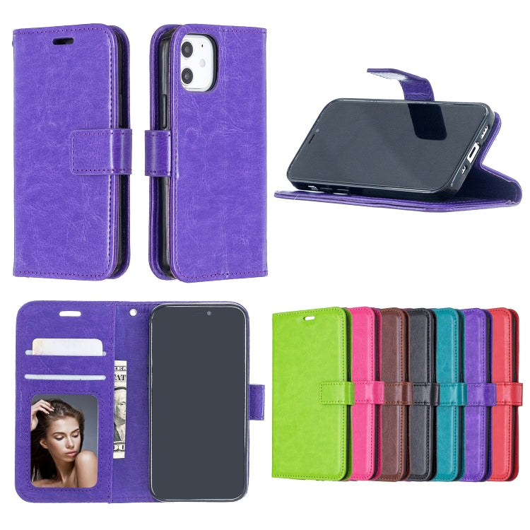 For iPhone 12 mini Crazy Horse Texture Horizontal Flip Leather Case with Holder & Card Slots & Wallet & Photo Frame