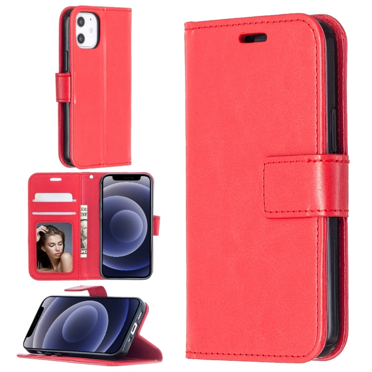 For iPhone 12 mini Crazy Horse Texture Horizontal Flip Leather Case with Holder & Card Slots & Wallet & Photo Frame